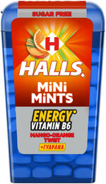 Освежающие конфеты «Halls» Mini Mints Mango-Orange Twist, 12 г