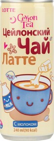 Холодный чай Lotte Латте с молоком, 240 мл., ж/б