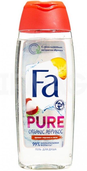 Гель для душа Fa Pure Organic с ароматом персика и личи, 250 мл