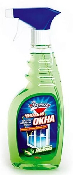 Моющее средство Золушка Чистые окна Зеленое яблоко,500 мл., ПЭТ