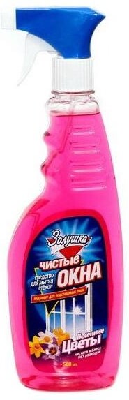 Средство для стекол Золушка Чистые Окна Весенние цветы, 500 мл., ПЭТ