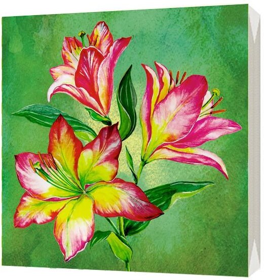 Бумажные салфетки Лилия 33х33 см. 3 слоя 20 шт., Bulgaree Green, пластиковый пакет