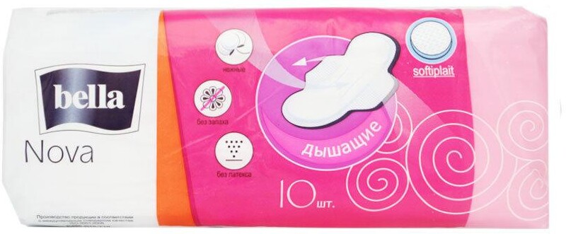 Прокладки женские софт 10шт., Bella Nova, пластиковый пакет