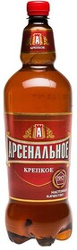 Пиво крепкое светлое пастеризованное Арсенальное 8,1%, 1,35 л., ПЭТ