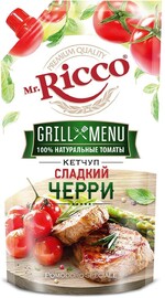Кетчуп Mr. Ricco сладкий черри Grill Menu , 350 гр., дой-пак с дозатором
