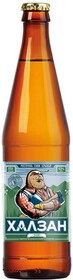 Пиво Халзан светлое фильтрованное пастеризованное в бутылке 4,5 % алк., Россия, 0,45 л