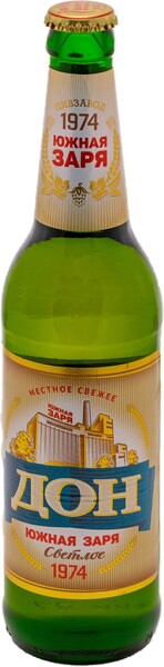 Пиво Дон Южный рецепт светлое 4% 0,45л стеклянная бутылка Россия