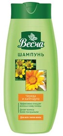 Шампунь для волос череда и календула Весна, 430 гр., пластиковая бутылка