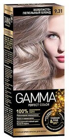 Стойкая крем-краска GAMMA PERFECT COLOR тон 9.31 золотисто-пепельный блонд, 0.13л