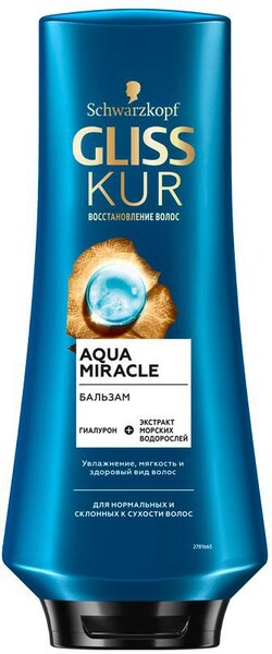 Бальзам д/волос Gliss Kur Aqua Miracle 360мл