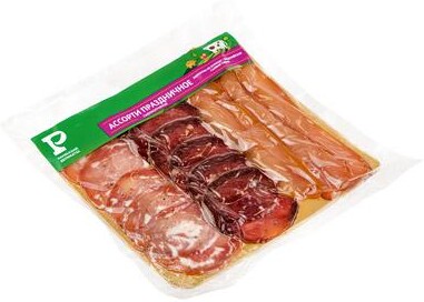 Ассорти Раменский деликатес с/к Сицилийская Парма карпаччо Серв.тарелка, 200 гр., в/у