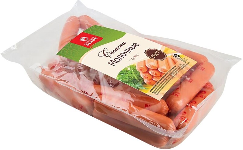 Сосиски Новгородский бекон Молочные ГОСТ 500г