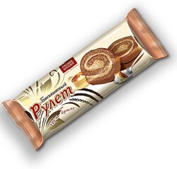 Рулет крем-брюле, Русский бисквит, 200 гр., флоу-пак
