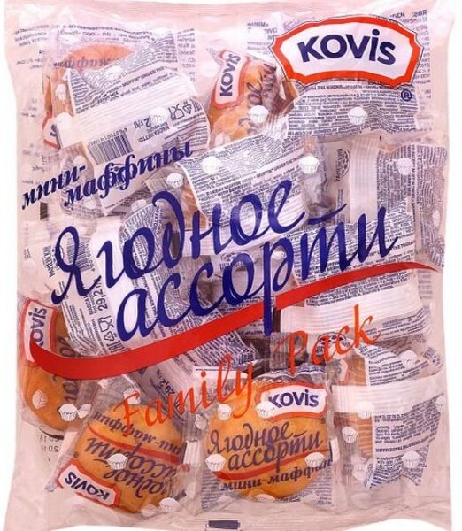 Мини-маффины Kovis (Ковис) ягодное ассорти, 0.47кг