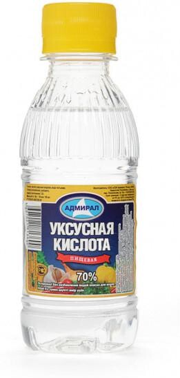 Уксусная кислота Адмирал пищевая 70%, 180 гр., ПЭТ
