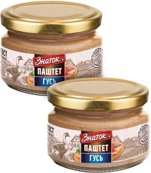 Паштет Знаток печеночный гусь ГОСТ, 200 гр., стекло