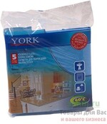 Салфетка для уборки York вискоза 38х30 см. 5 шт., флоу-пак