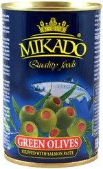 Оливки Mikado с анчоусом, 314 гр., ж/б