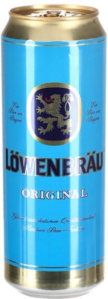 Пиво светлое, Lowenbrau 4,5%, 475 мл., ж/б