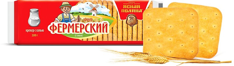 Крекер Ясная поляна Фермерский с солью, 1.00кг