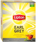 Чай Lipton Earl Grey черный с ароматом бергамота 100 пакетиков