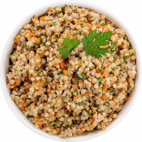 Гречка зеленая с овощами 