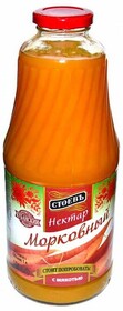 Нектар Стоевъ морковный с мякотью, 1 л., стекло