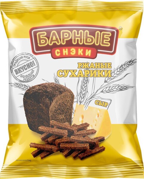 Сухарики Емеля ржаные со вкусом сыра 40г