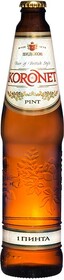 Пиво светлое пастеризованное Лидское Koronet, 560 мл., стекло
