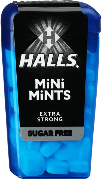 Конфеты Halls Mini Mints Extra Strong без сахара Мята-Ментол 12.5г