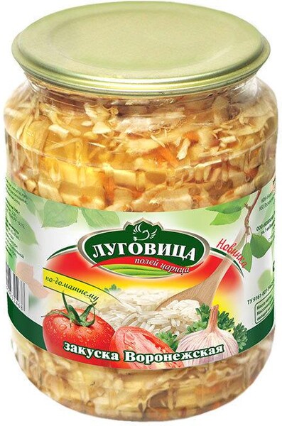 Закуска овощная Луговица Воронежская, 500 гр., стекло