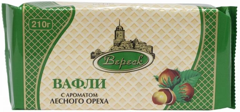 Вафли Вереск, Лесной Орех, 210 гр., флоу-пак