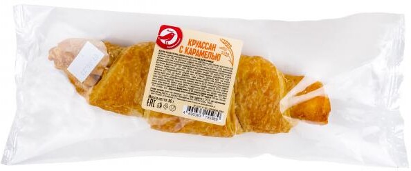 Круассан АШАН Красная птица с карамельной начинкой, 80 г