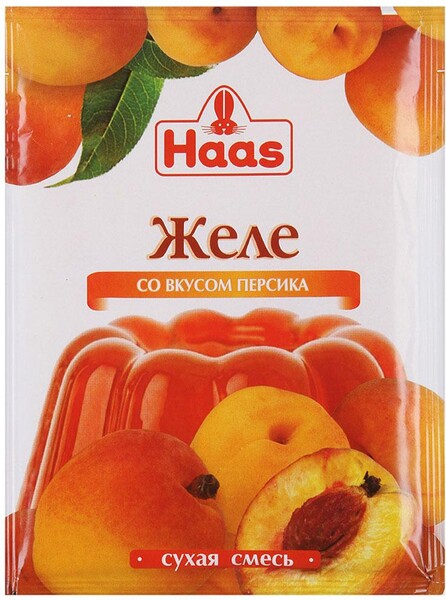 Желе HAAS со вкусом Персик, 0.05кг