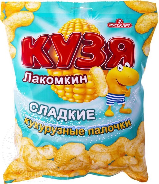 Кукурузные палочки Кузя Лакомкин сладкие, 38 гр., флоу-пак