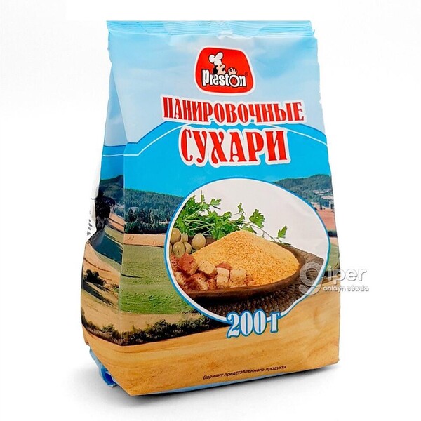 Панировочные сухари Preston 200 гр., пакет