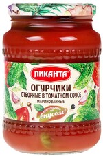 Огурцы маринованные Пиканта в томатном соусе, 700 г