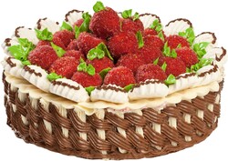 ТОРТ ДОБРЫНИНСКИй Корзина с клубникой