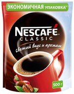 Кофе Nescafe Classic натуральный растворимый гранулированный 500г