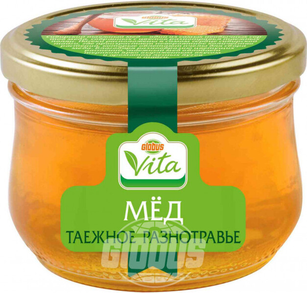 Мёд цветочный Глобус Вита Таёжное разнотравье, 270 г