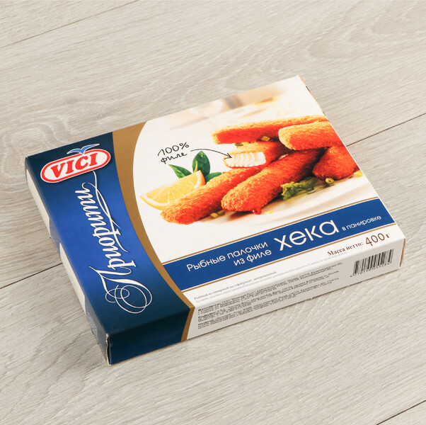 Рыбные палочки VICI из филе Хека в панировке 400 г