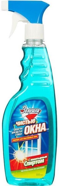 Средство для стекол и зеркал Золушка Чистые окна 500 мл (с нашатырным спиртом)