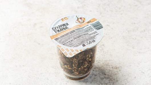 Сухарики ржаные с семечками и чесноком