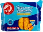 Рулетики АШАН Красная птица вафельные с ароматом сгущенного молока, 180 г