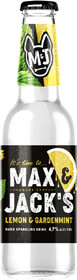 Напиток пивной MAX&JACK'S Lemon Gardenmint Лимон, мята нефильтрованный пастеризованный 4,7%, 0.4л Россия, 0.4 L