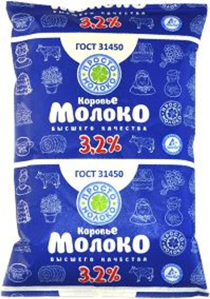 Молоко Просто Молоко ультрапастеризованное 3.2% 900г