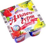 Продукт йогуртный Экстра сливочный 7,5% клубника-зеленое яблоко, Альпенгурт, 100 гр, ПЭТ