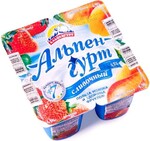 Йогурт с клубникой-абрикосом-манго, Альпенгурт, 100 мл, ПЭТ