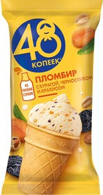 Мороженое ваф.ст 48 копеек пломбир черн/курага/арах