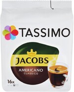 Кофе Tassimo Jacobs Americano Classico натуральный жареный молотый 132,8 г